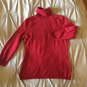 red cashmere sweater